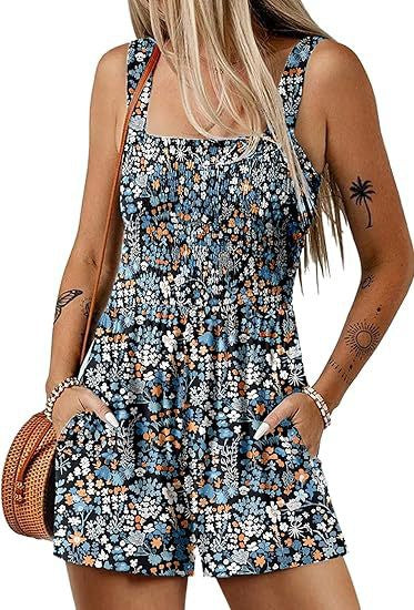 Summer casual pleated jumpsuit