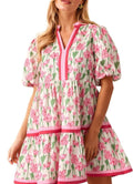 Retro print dress