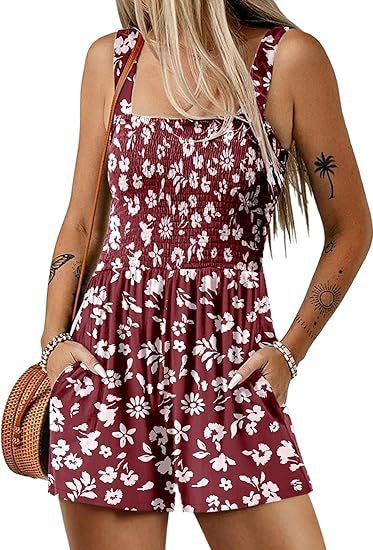 Summer casual pleated jumpsuit