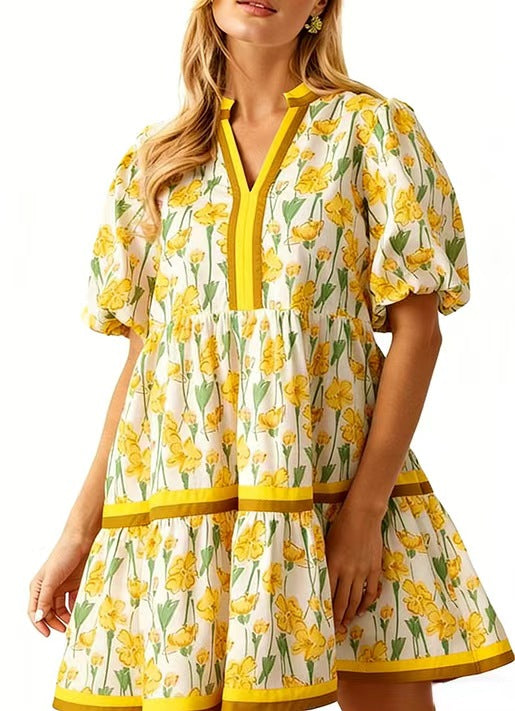 Retro print dress