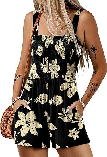 Summer casual pleated jumpsuit