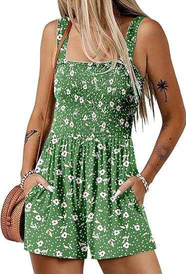 Summer casual pleated jumpsuit