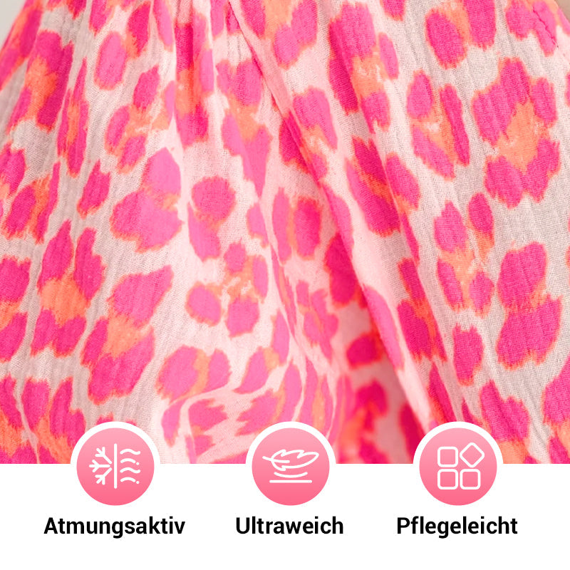 🌸Damenkleid mit V-Ausschnitt und Druck