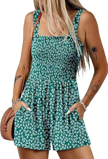 Summer casual pleated jumpsuit