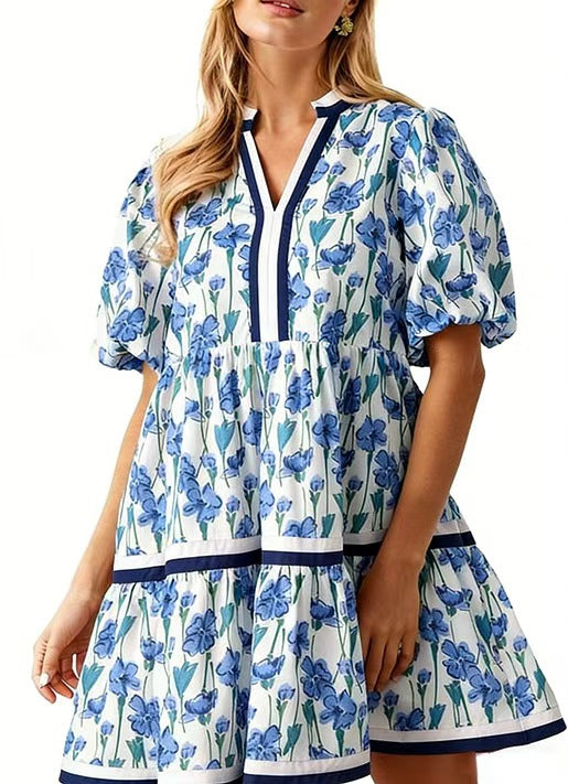 Retro print dress