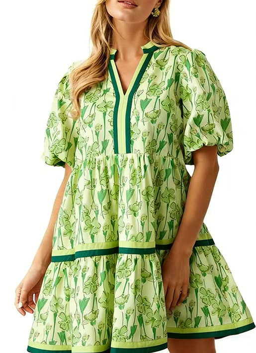 Retro print dress